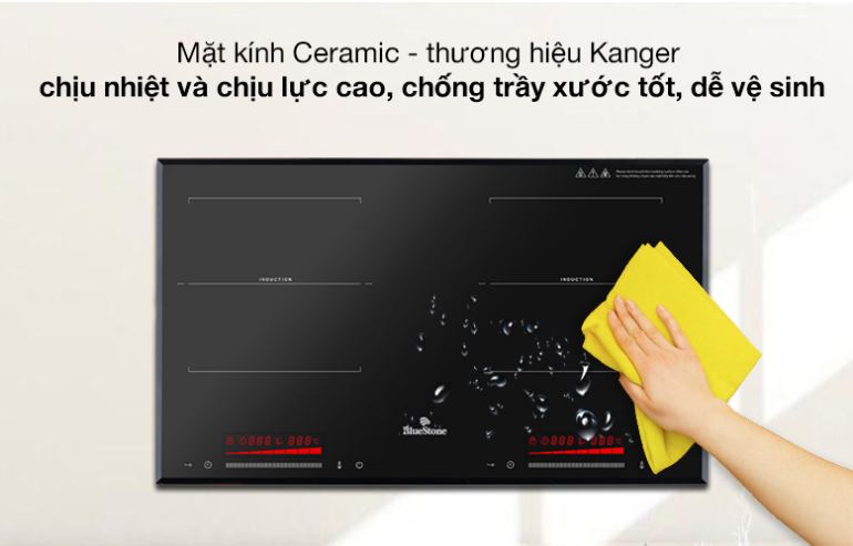 4. Mặt kính dày bền chất liệu Ceramic cao cấp của thương hiệu Kanger nổi tiếng