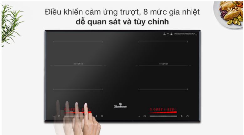 3. Bảng cảm ứng siêu nhạy 8 mức công suất tùy theo nhu cầu