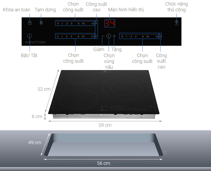 6. Thông tin sản phẩm bếp từ Electrolux LIT60342