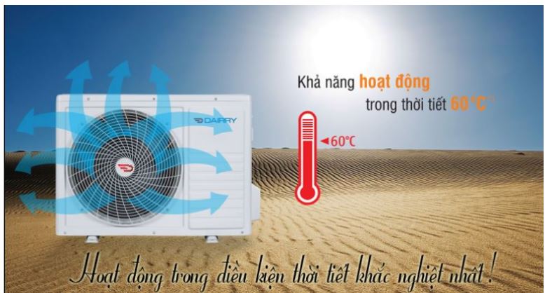7. Điều hòa 2 chiều DR12-KH hoạt đông bền bỉ bất chấp điều kiện thời tiết khắc nghiệt