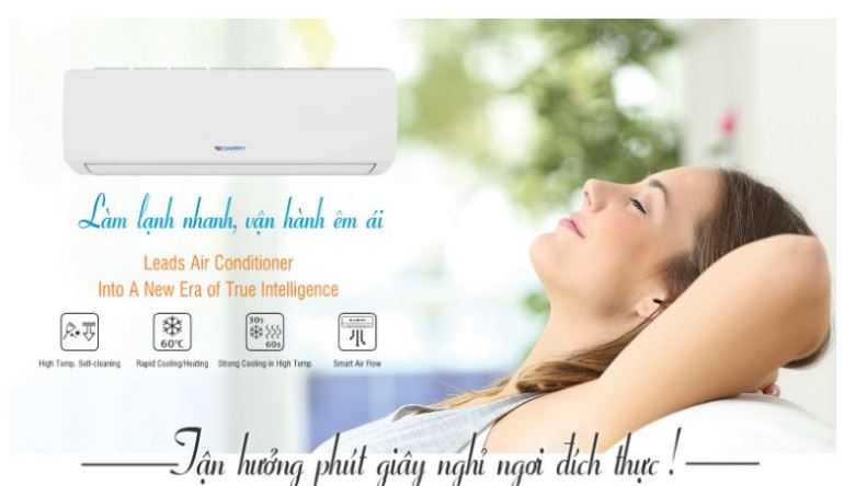 6. Điều hòa 12000BTU 2 chiều cho khả năng làm lạnh nhanh, vận hành êm ái 