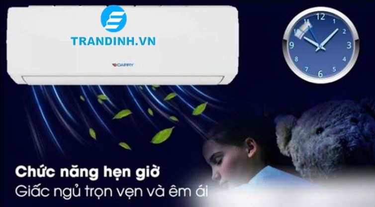 9. Máy lạnh inverter 2 chiều sở hữu tính năng hẹn giờ tắt vào ban đêm cho giấc ngủ ngon