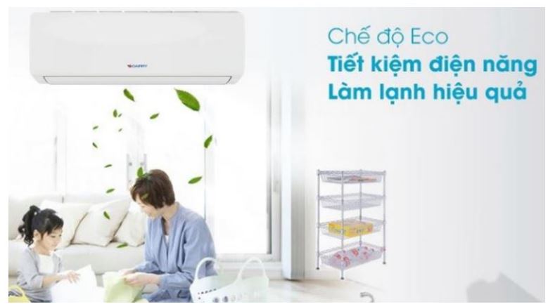 7. Điều hòa 24000BTU Dairry DR24-KH 2 chiều  sở hữu chế độ tiết kiệm điện Eco