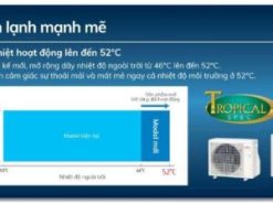4. Điều hòa inverter 24000BTU Fujitsu ASAG24CPTA-V có dãy nhiệt hoạt động lên đến 52°C