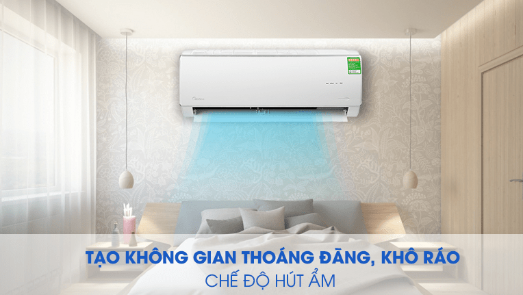 5. Chức năng hút ẩm, giữ căn phòng khô ráo, thoáng đãng