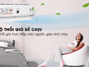 2. Máy lạnh inverter Sharp AHXP18WMW có chế độ thổi gió dễ chịu