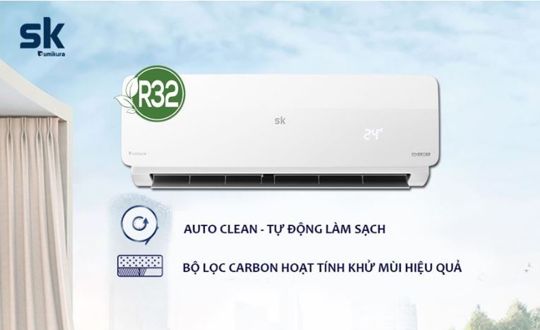 Điều hòa Sumikura 24000 2 chiều inverter APS/APO-H240 GOLD 7 Sở hữu chức năng tự động làm sạch Auto clean thông minh