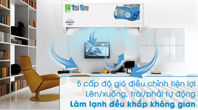 Điều hòa TCL TAC-10CSD/TPG11 9000BTU Inverter 8 4. Luồng gió thông minh Smart Air Flow lan toả hơi lạnh trên máy lạnh TCL 10CSD/TPG11