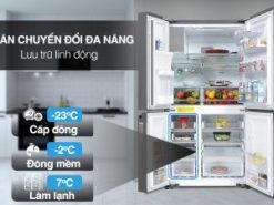 Tủ lạnh Electrolux Inverter 609 Lít EQE6879A-B - Các ngăn tủ