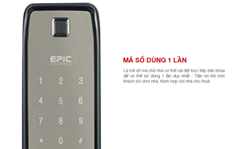 Khóa điện tử Epic ES F9000K 7 KHÓA ĐIỆN TỬ EPIC ES F9000K