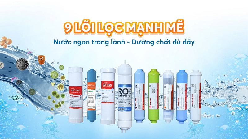 Máy lọc nước Karofi Livotec 510 3 Hệ thống 9 lõi lọc - Đảm bảo nguồn nước tinh khiết đầy dưỡng chất