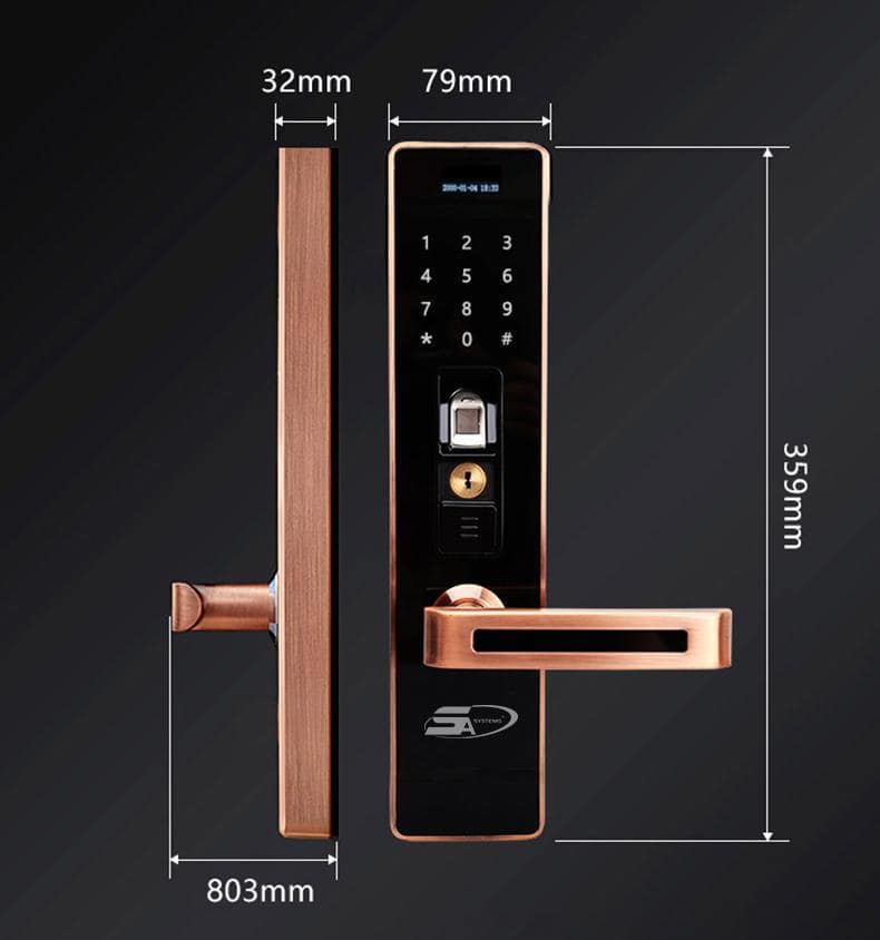 Khoá vân tay 5A TS7800 PLUS có thiết kế sang trọng, bền bỉ và tính thẩm mỹ cao 