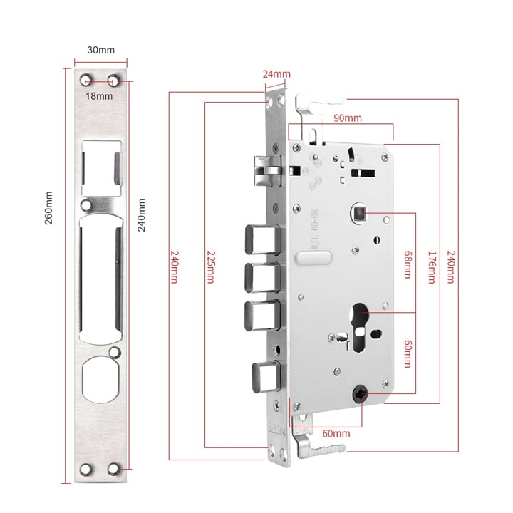 Khoá cửa vân tay Gigasun D07B - Mã số, thẻ từ, App 7 2. Lắp đặt khoá cửa phù hợp nhiều kiến trúc nhà