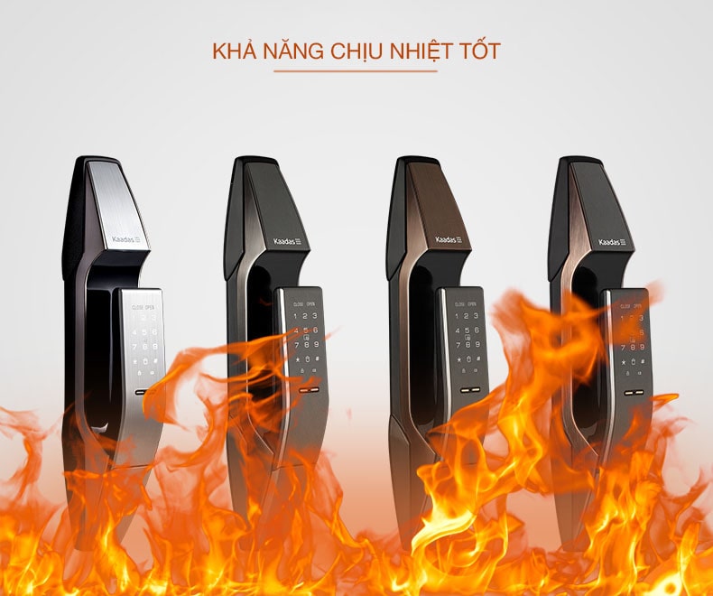1. Khoá cửa vân tay Kaadas K8-T thiết kế màn hình cảm ứng cao cấp