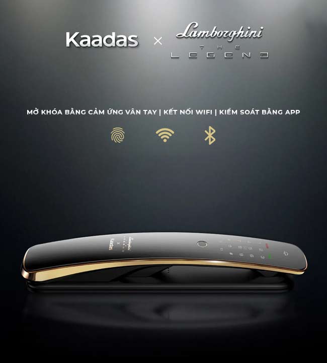 Khoá cửa vân tay cao cấp Kaadas Lamborghini 1 1. Các đặc điểm nổi bật trên khoá điện tử Kaadas Lamborghini