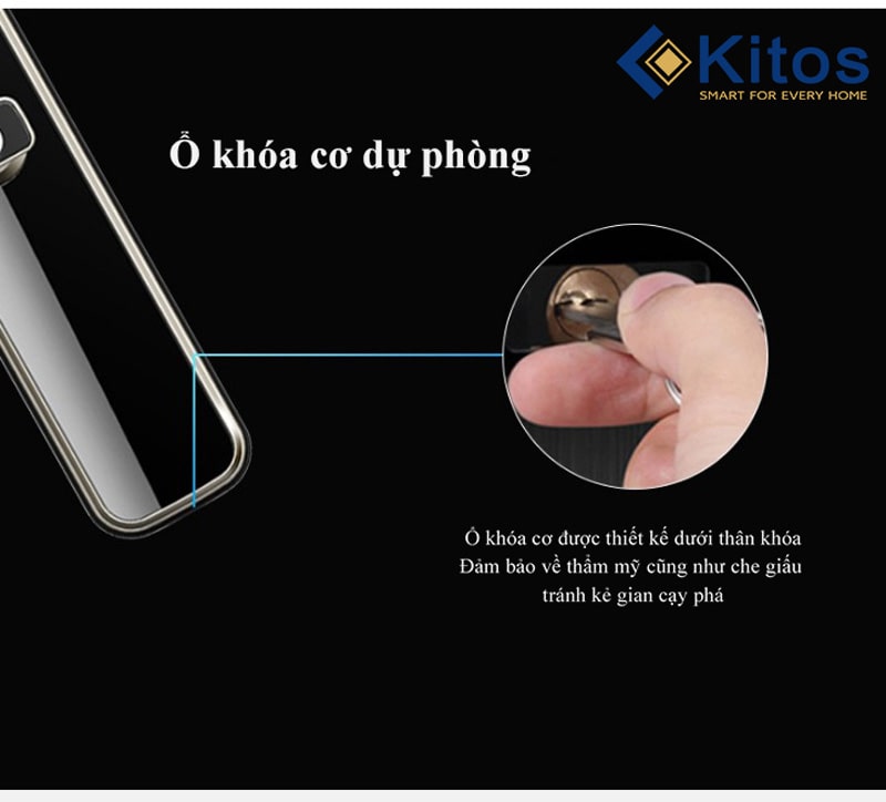3. Khoá thông minh Kitos KT-X3 trang bị 5 phương thức mở khoá tiện dụng
