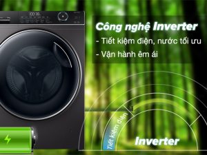 Máy giặt Aqua Inverter 12 kg AQD-A1200H PS -Công nghệ Inverter tiết kiệm điện, nước và vận hành êm ái