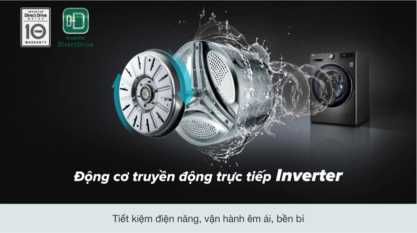 Máy giặt LG FV1412S3BA 12 kg Inverter - Lồng ngang 10 Máy giặt LG FV1412S3BA 12 kg Inverter - Lồng ngang