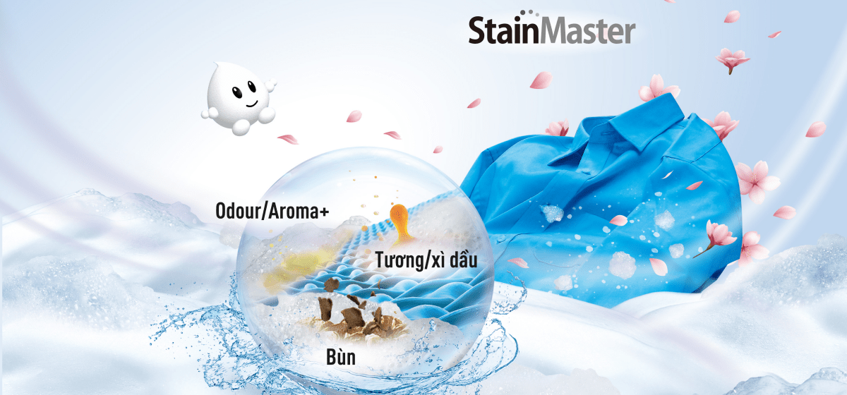 Công nghệ StainMaster giúp đánh bay vết bẩn cứng đầu