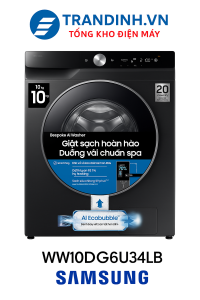 Máy giặt Samsung WW10DG6U34LB | Bespoke AI EcoBubble Inverter 10 kg