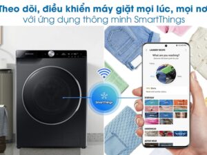 2. Ứng dụng SmartThing kết nối điện thoại tiện ích trên máy giặt WW10TP44DSB