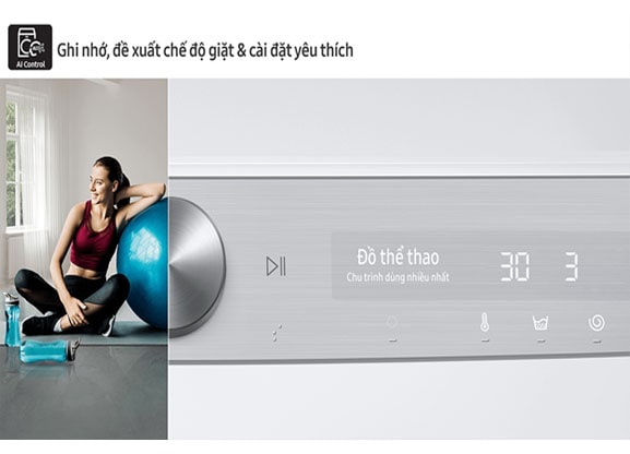 Bảng điều khiển AI Control đề xuất chương trình giặt thông minh