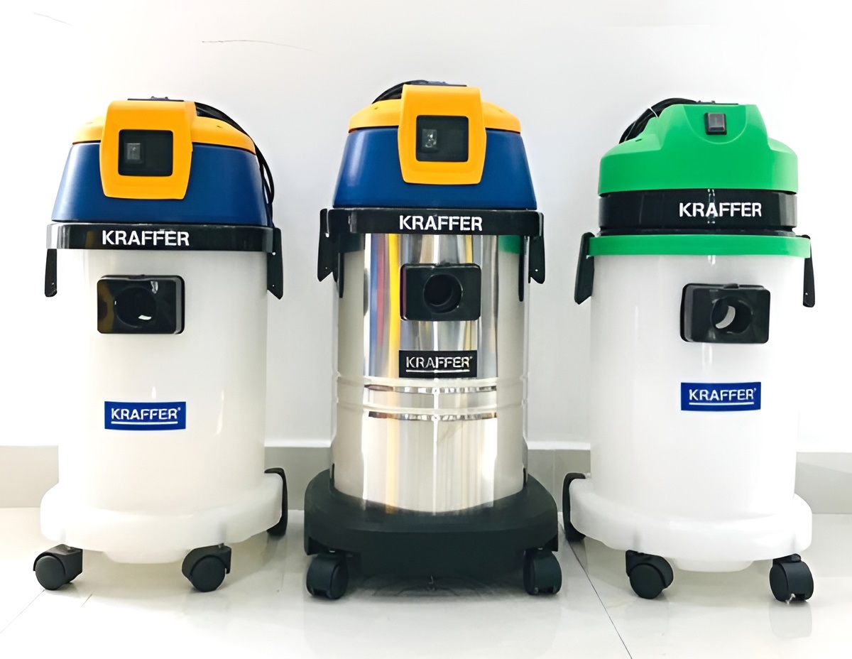 Máy hút bụi công nghiệp Kraffer KF 130 4 Máy hút bụi công nghiệp Kraffer KF130 sở hữu thùng chứa dung tích lớn