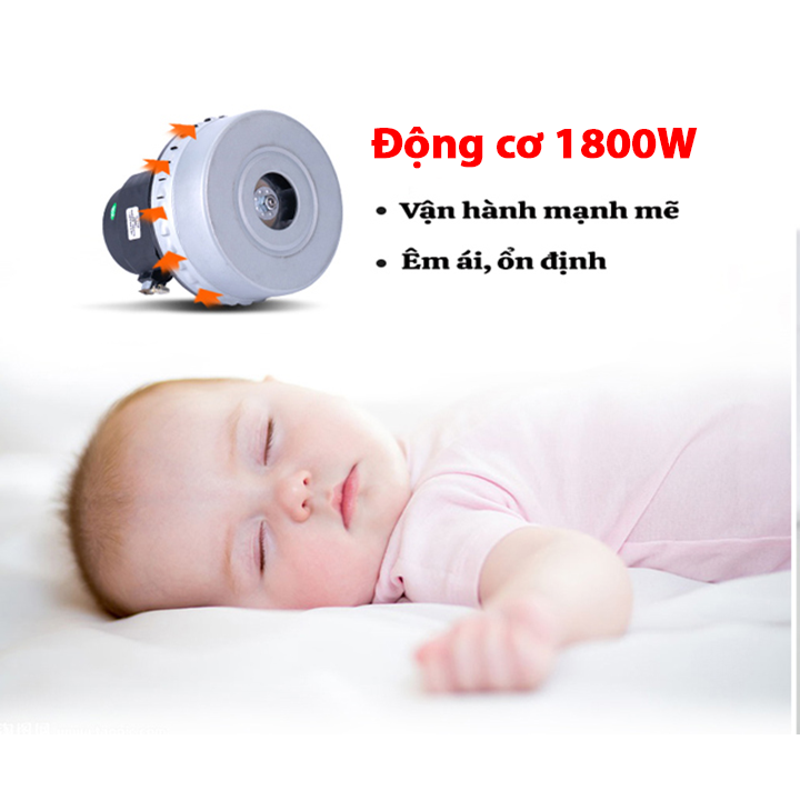 Máy hút bụi công nghiệp Pertek PT301NP được trang bị bộ động cơ mạnh mẽ, ổn định