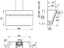1. Thông số kỹ thuật máy hút mùi Hafele HH-WVG90B 539.89.335