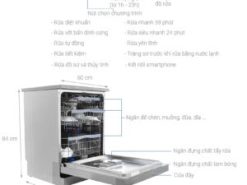 Hình ảnh tổng quát máy rửa bát 16 bộ Candy CDP 2DS62X/T