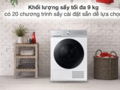 Máy sấy bơm nhiệt Samsung 9 kg DV90BB9440GH/SV - Khối lượng sấy - Chương trình hoạt động
