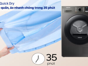 3. Sấy khô quần, áo nhanh chóng với chế độ Quick Dry.