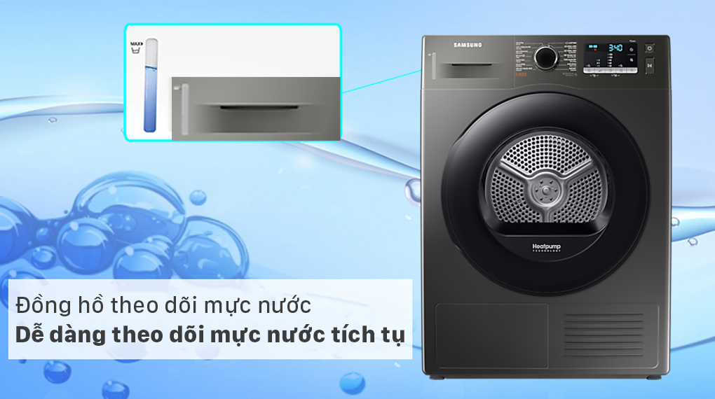 Máy sấy bơm nhiệt Samsung 9Kg DV90TA240AX/SV 6 Máy sấy quần áo Samsung 9Kg DV90TA240AX/SV với bảng điều khiển Led hiển thị rõ ràng