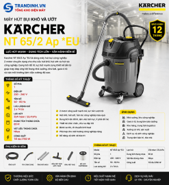 Máy hút bụi công nghiệp Karcher NT 65/2 Ap *EU