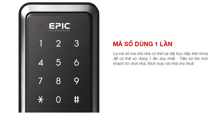 KHÓA VÂN TAY EPIC POPSCAN HOOK 6 Epic Popscan Hook có chức năng mã số dùng 1 lần