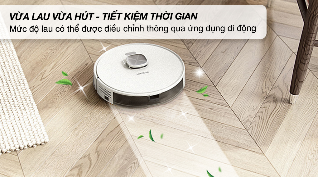 Robot hút bụi lau nhà Hitachi RV-X20M - Vừa hút vừa lau Robot hút bụi lau nhà Hitachi RV-X20M - Vừa hút vừa lau