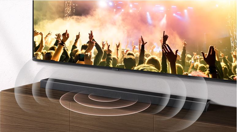 Loa samsung HW-Q70R có công suất 330 W mạnh mẽ, giải trí sống động với loa Samsung 3.1.2 kênh
