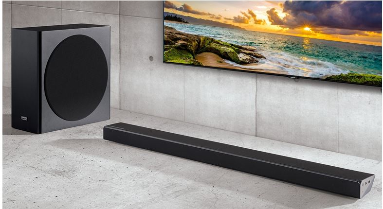 Loa tivi SamSung HW-Q70R có thiết kế sang trọng, đường nét hiện đại