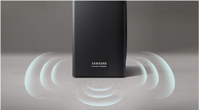 Loa samsung HW-Q70R có công suất 330 W mạnh mẽ, giải trí sống động với loa Samsung 3.1.2 kênh