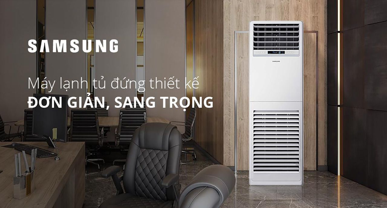 Điều hòa tủ đứng Samsung AC036KNPDEC/SV 36.000BTU 1 chiều inverter thiết kế