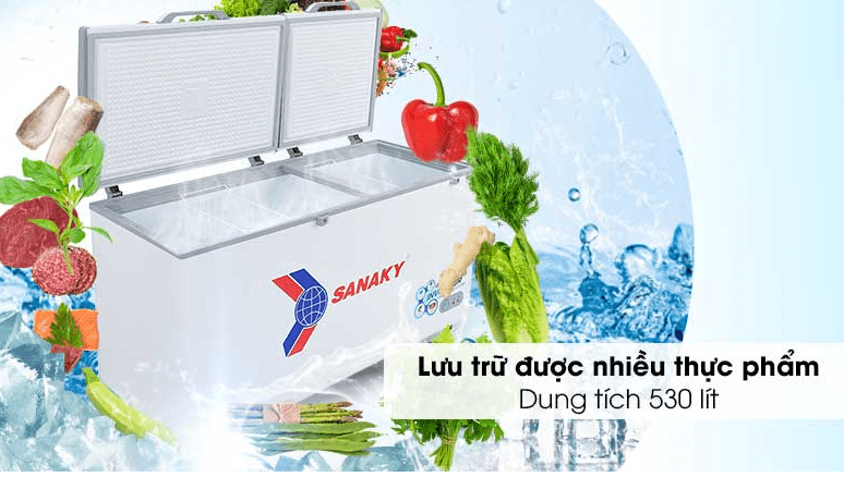 Tủ đông Sanaky VH-6699HY3 phù hợp tích trữ kinh doanh nhỏ
