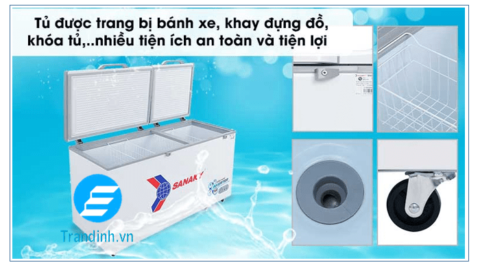Tính năng khóa cửa tủ và có lỗ thoát nước tiện ích