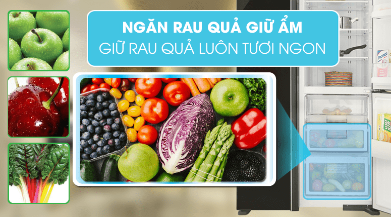 9. Ngăn rau củ quả giữ ẩm giúp bảo quản rau củ tươi ngon lâu hơn