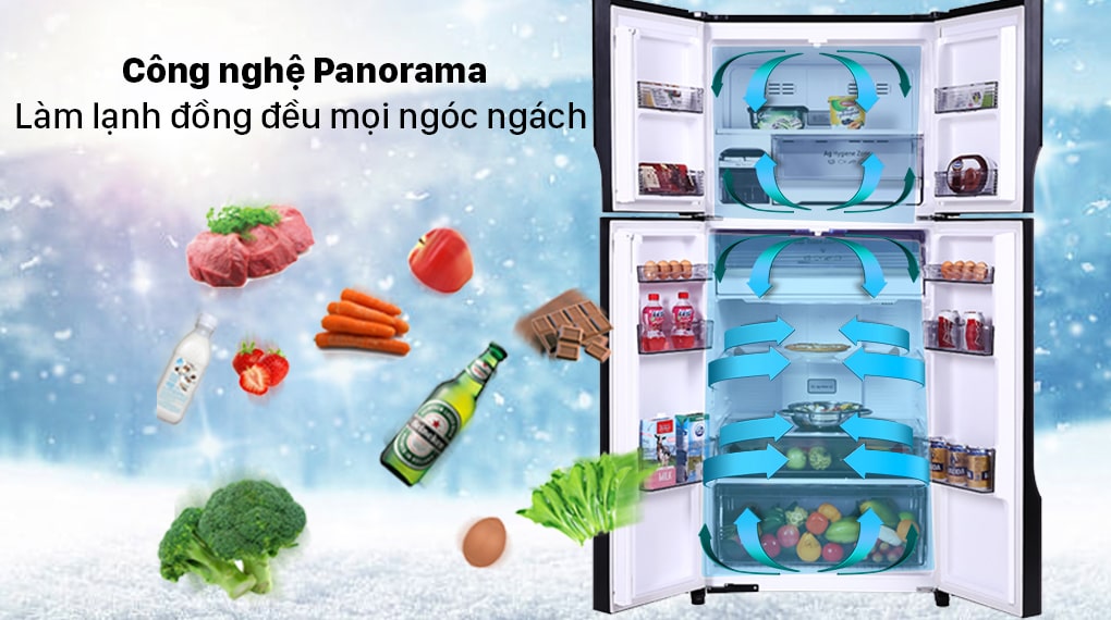 Hệ thống làm lạnh Panorama giúp lan toả hơi lạnh đồng đều