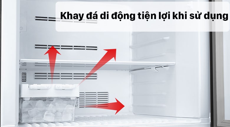 Tủ lạnh Panasonic inverter 268 Lít NR-TV301VGMV 9 Khay đá di động tiện lợi khi sử dụng và vệ sinh kệ
