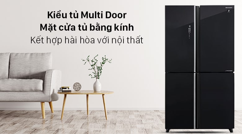 Tủ lạnh Sharp inverter 572 Lít SJ-FXP640VG-BK 5 Thiết kế tinh tế, sang trọng, tính thẩm mỹ cao