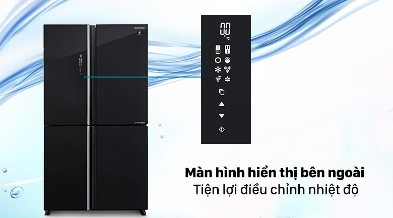 Tủ lạnh Sharp inverter 572 Lít SJ-FXP640VG-BK 6 Thiết kế tinh tế, sang trọng, tính thẩm mỹ cao