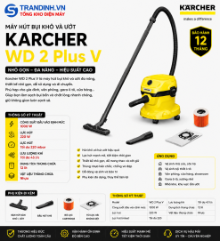 Máy hút bụi khô và ướt WD 2 Plus V