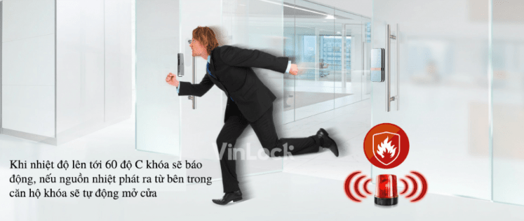 KHÓA VÂN TAY YALE YDG 413 4 Cảnh báo cháy nổ giải thoát an toàn