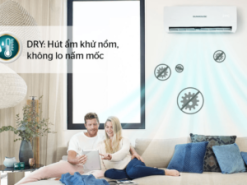 6. Điều hòa Sunhouse SHR AW09C110 thế hệ mới có tính năng DRY hút ẩm ẩm khử mùi hiệu quả